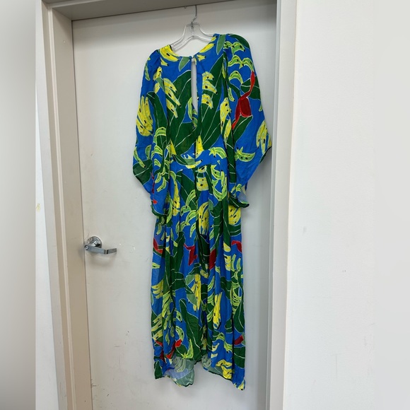 NWT FARM Rio Blue Banana Leaves Maxi Dress - Picture 8 of 9